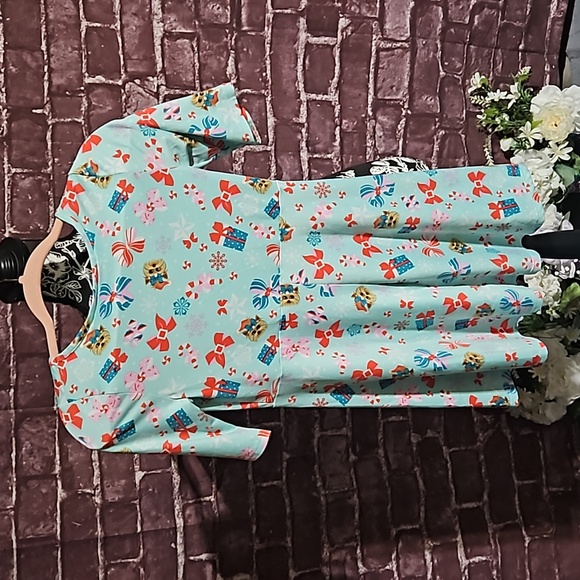 Nickelodeon  Jojo Siwa Winter Peppermint Puppies Casual Dress size lg (10-12) - Picture 3 of 7